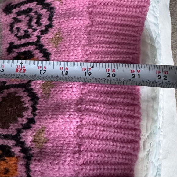 Ganni Intarsia Knit Pullover Sweater Pink Size Small - Picture 12 of 12